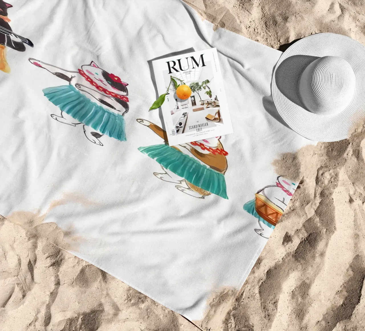 gatto freddo telo mare da bonglantrungmuoi