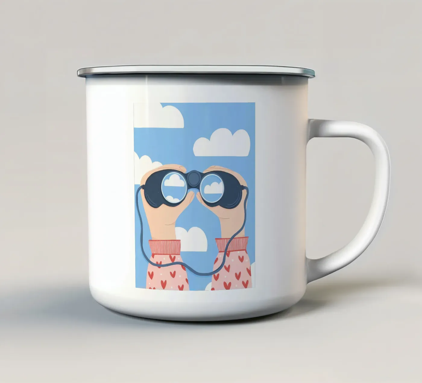 Chasing Clouds enamel mug by bonglantrungmuoi