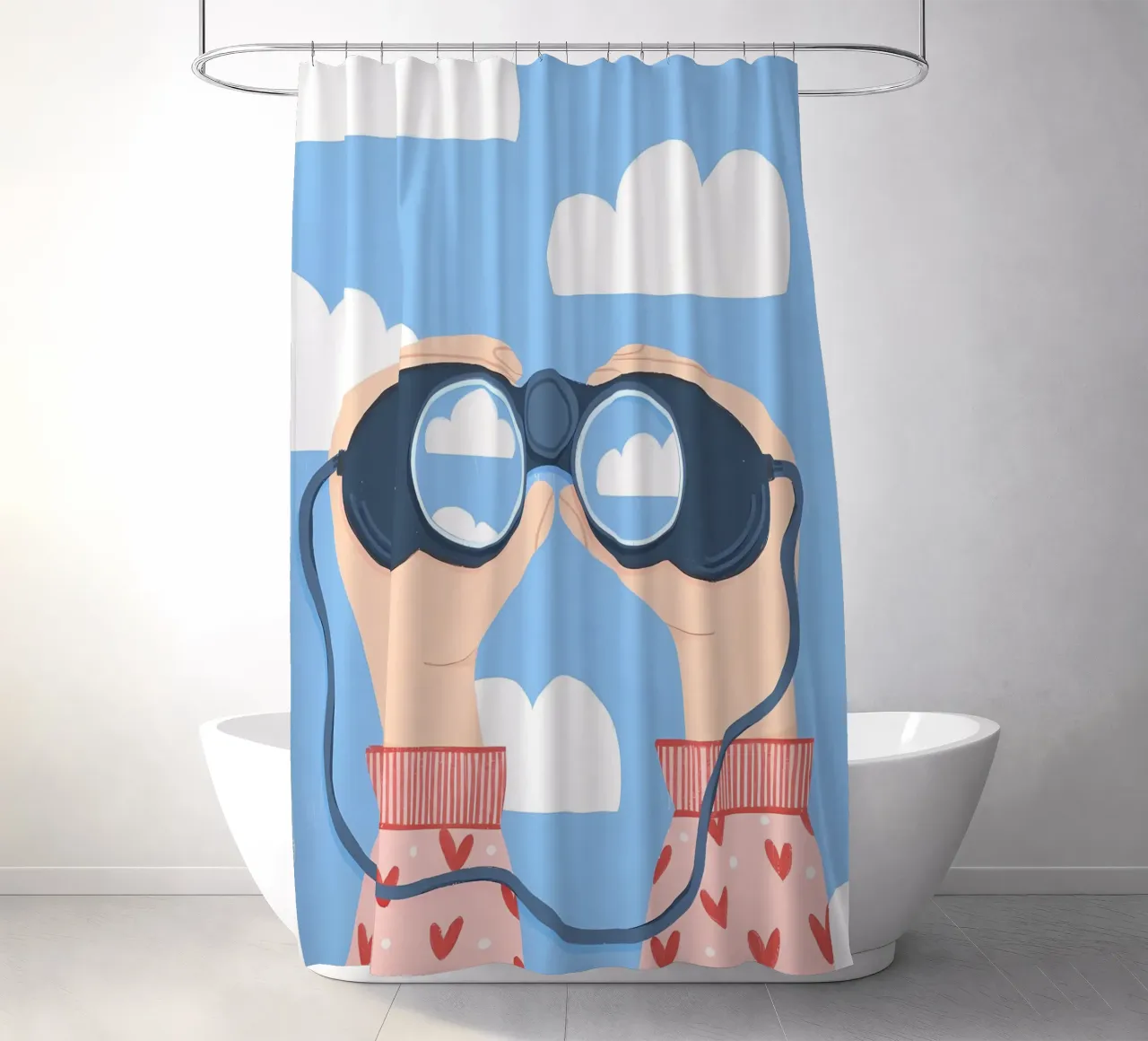 Jagd auf Wolken Duschvorhang von bonglantrungmuoi