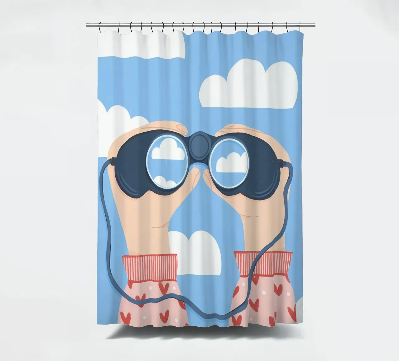 Jagd auf Wolken Duschvorhang von bonglantrungmuoi