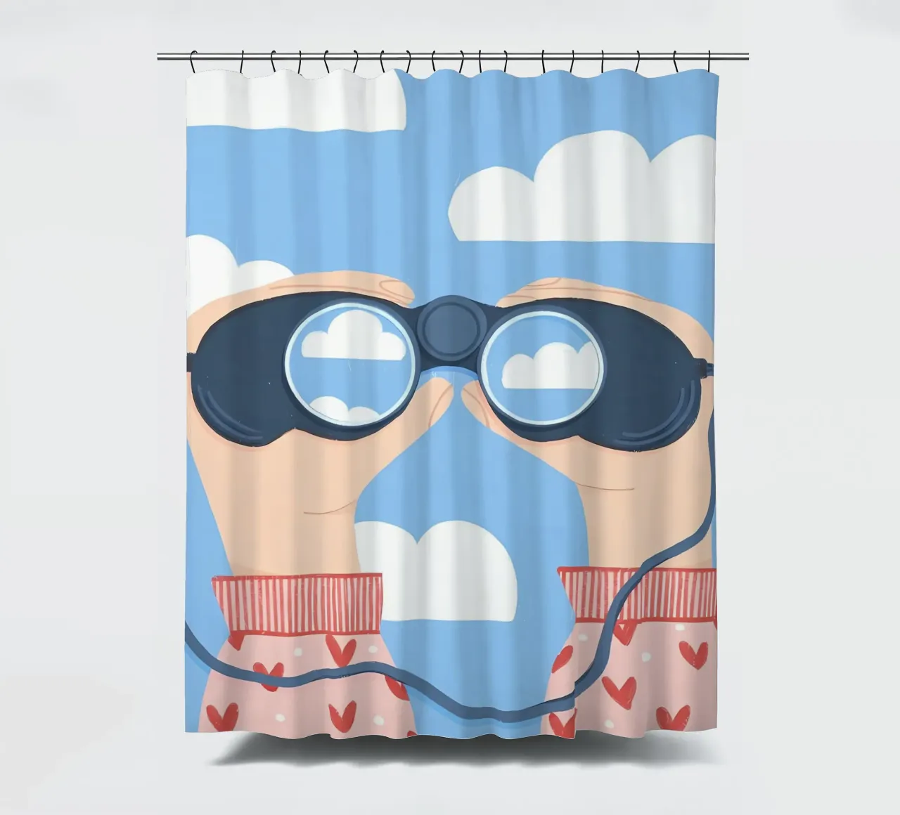 Jagd auf Wolken Duschvorhang von bonglantrungmuoi