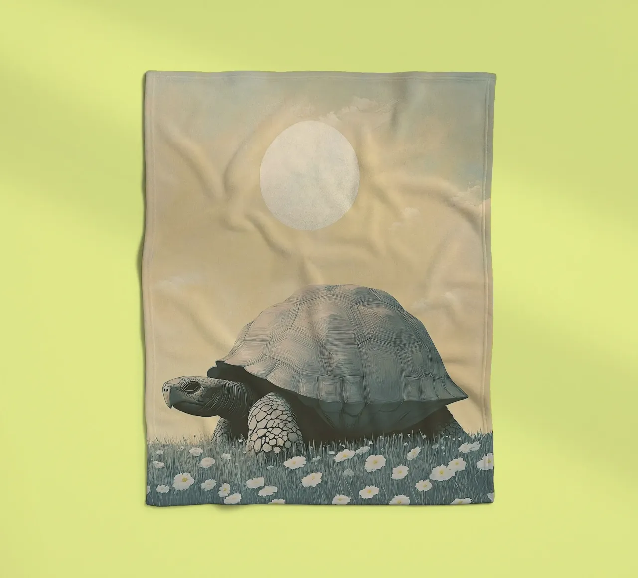 turtle fleece blanket by Nikis Art Studio