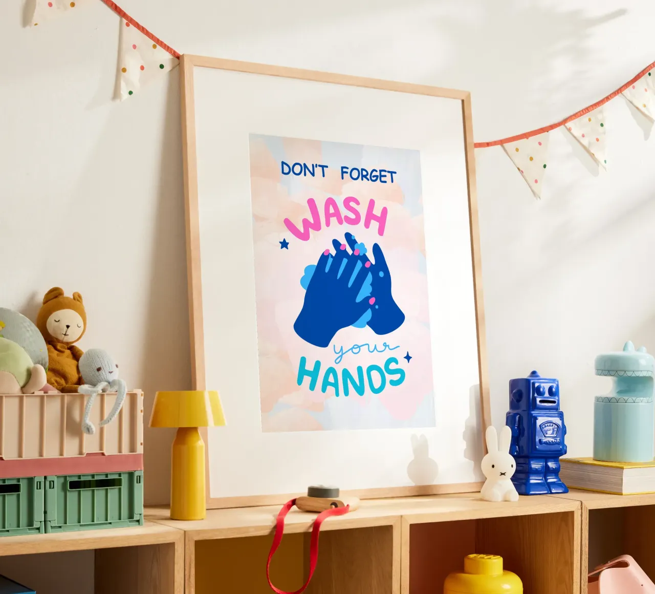 non dimenticare il lavaggio poster con telaio in plastica da mazzihanq