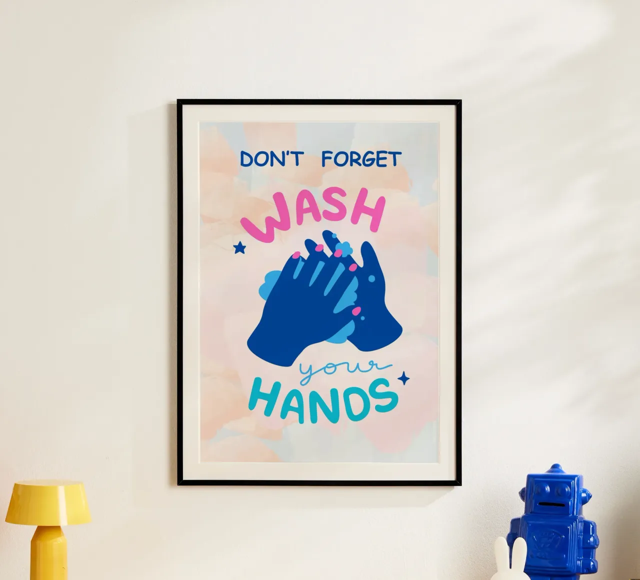 non dimenticare il lavaggio poster con telaio in plastica da mazzihanq