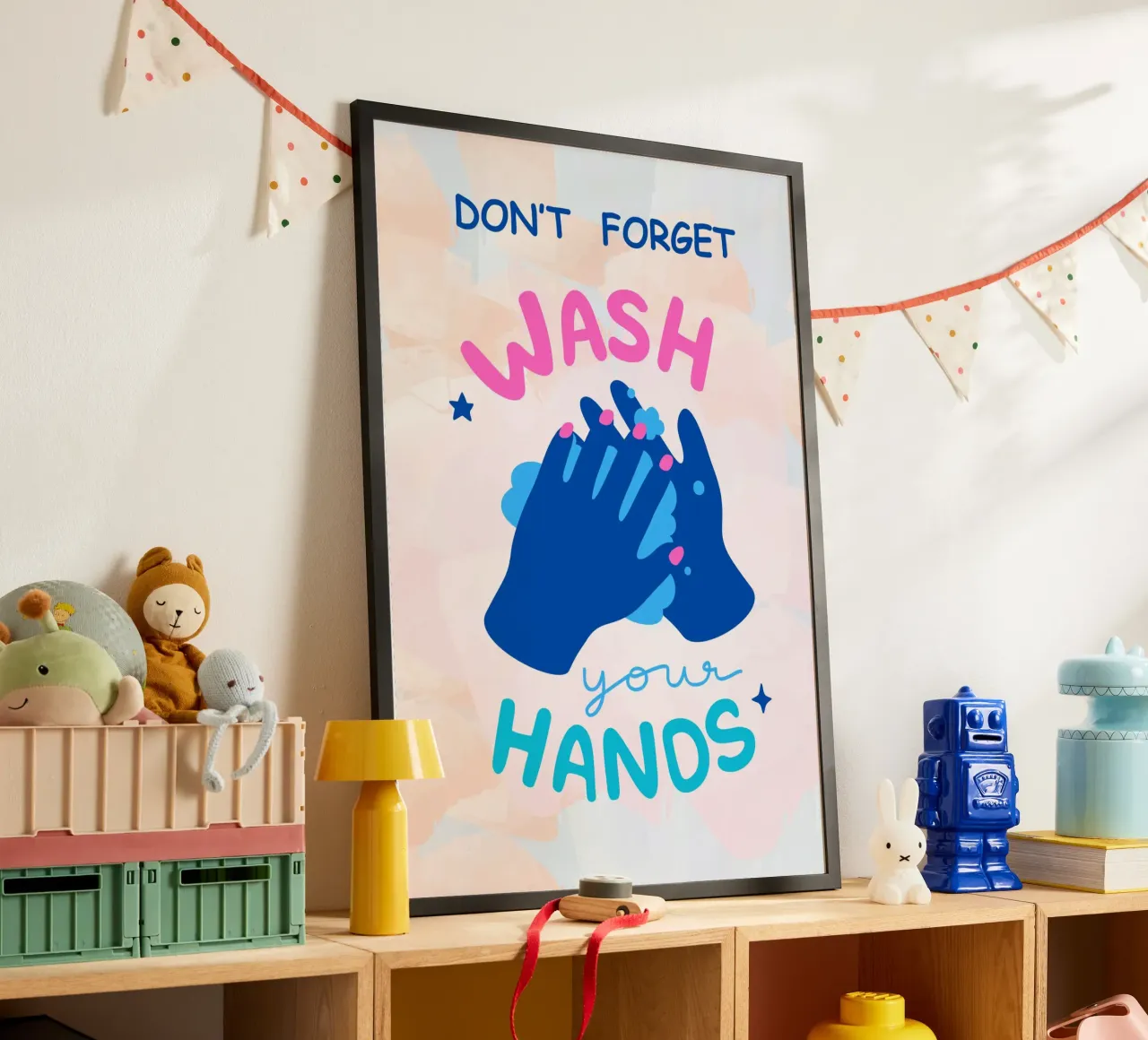 non dimenticare il lavaggio poster con telaio in plastica da mazzihanq