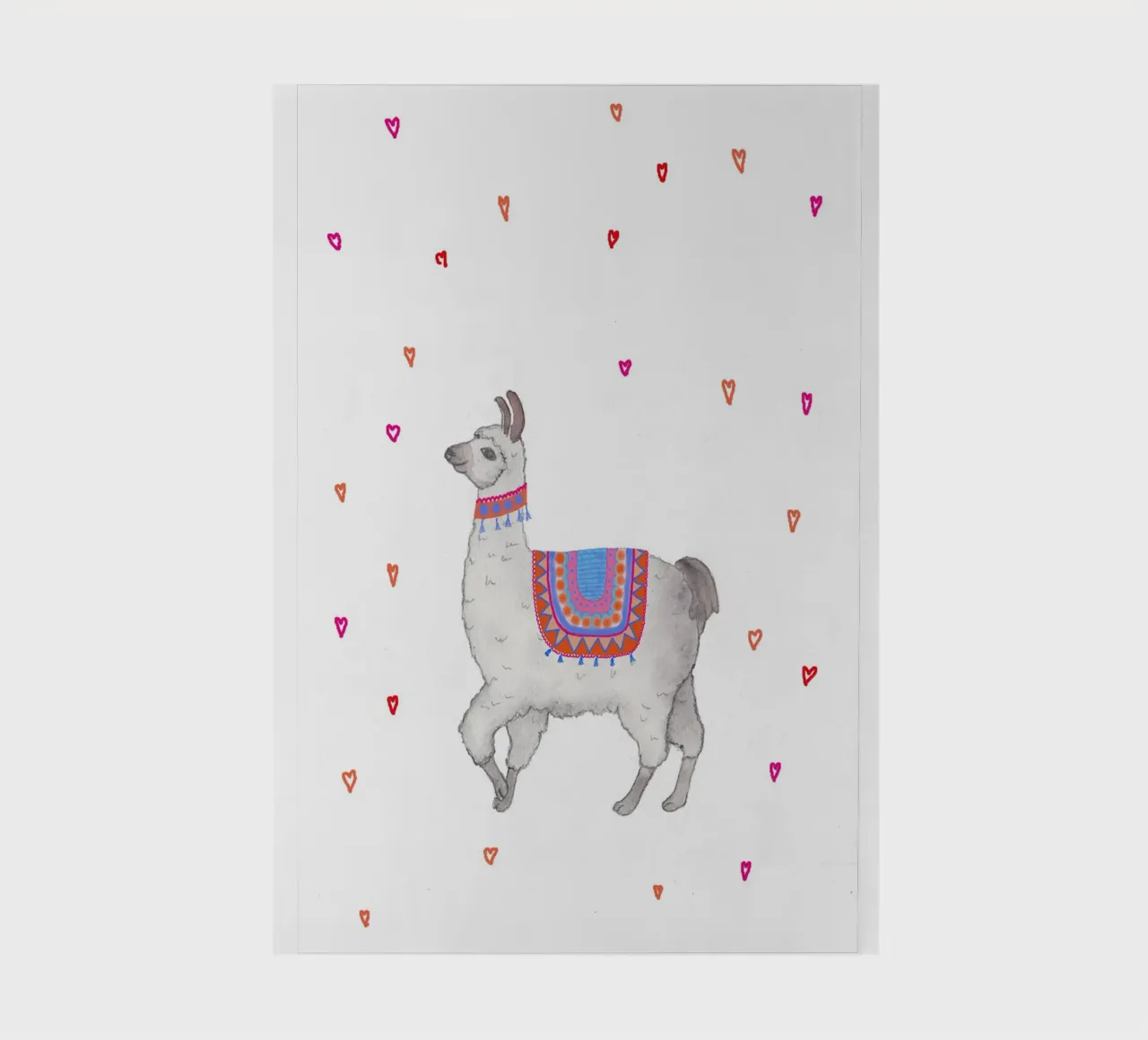 Llama with colourful blanket notebook by Farbwelten