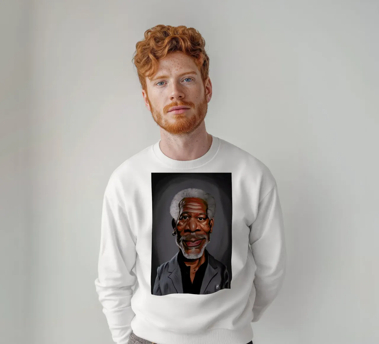 Morgan Freeman felpa da Rob Art | Illustration