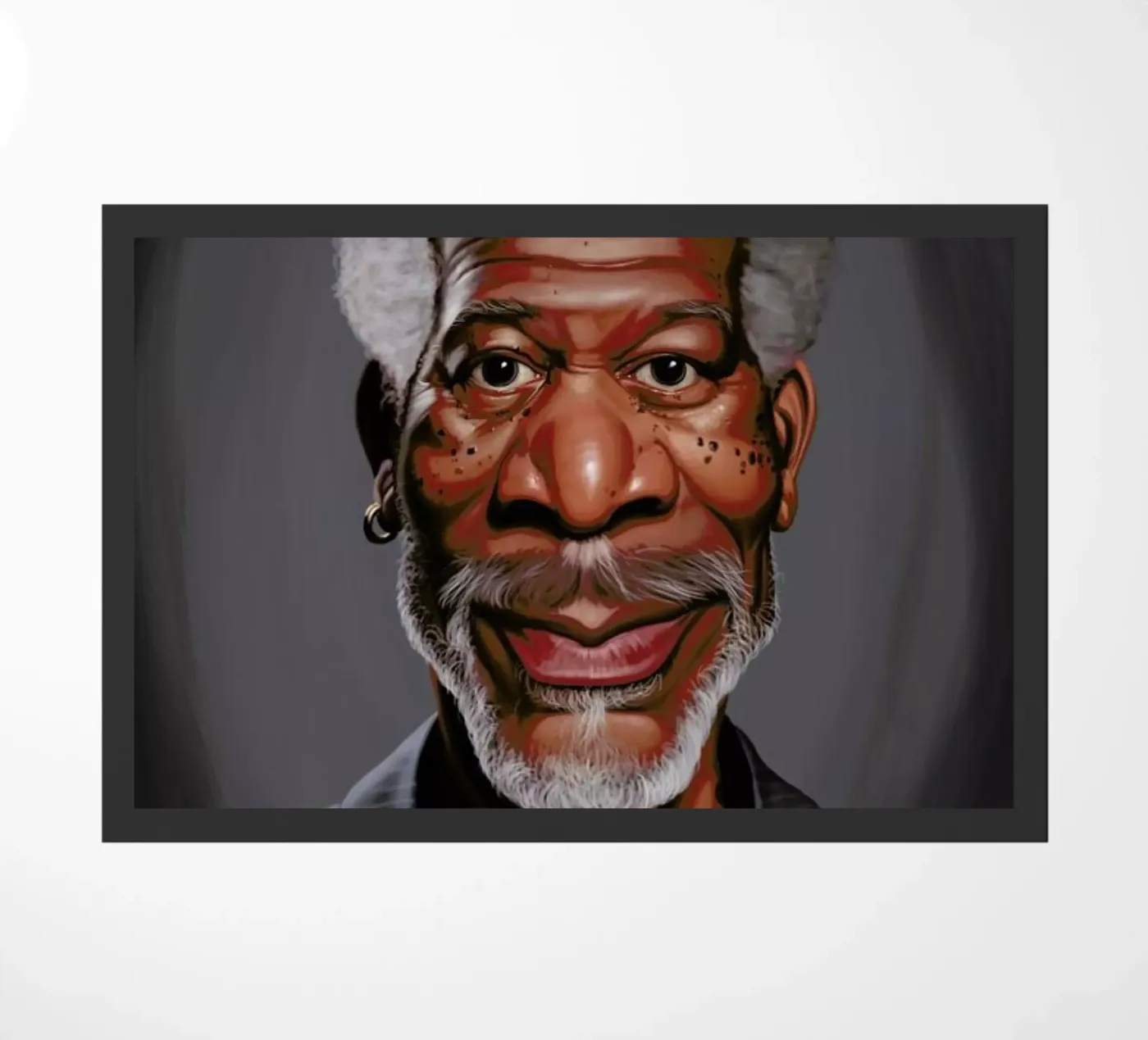 Morgan Freeman Fußmatte von Rob Art | Illustration