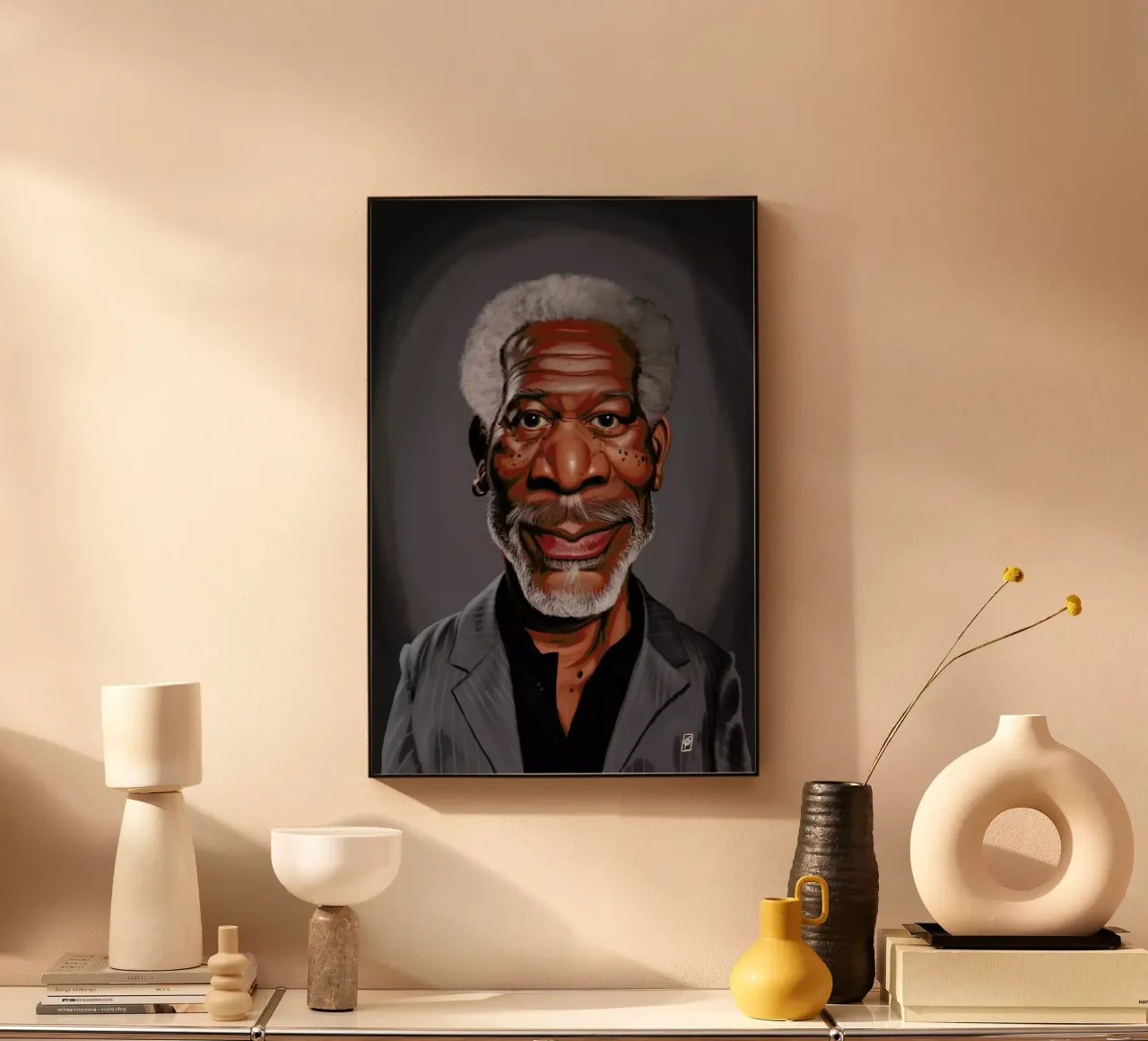 Morgan Freeman plexiglass da Rob Art | Illustration