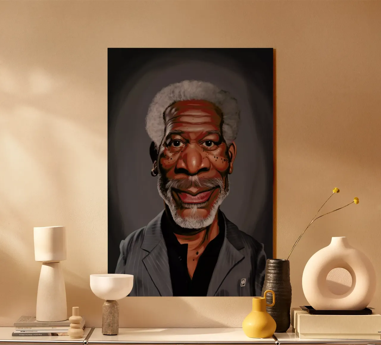 Morgan Freeman plexiglass da Rob Art | Illustration