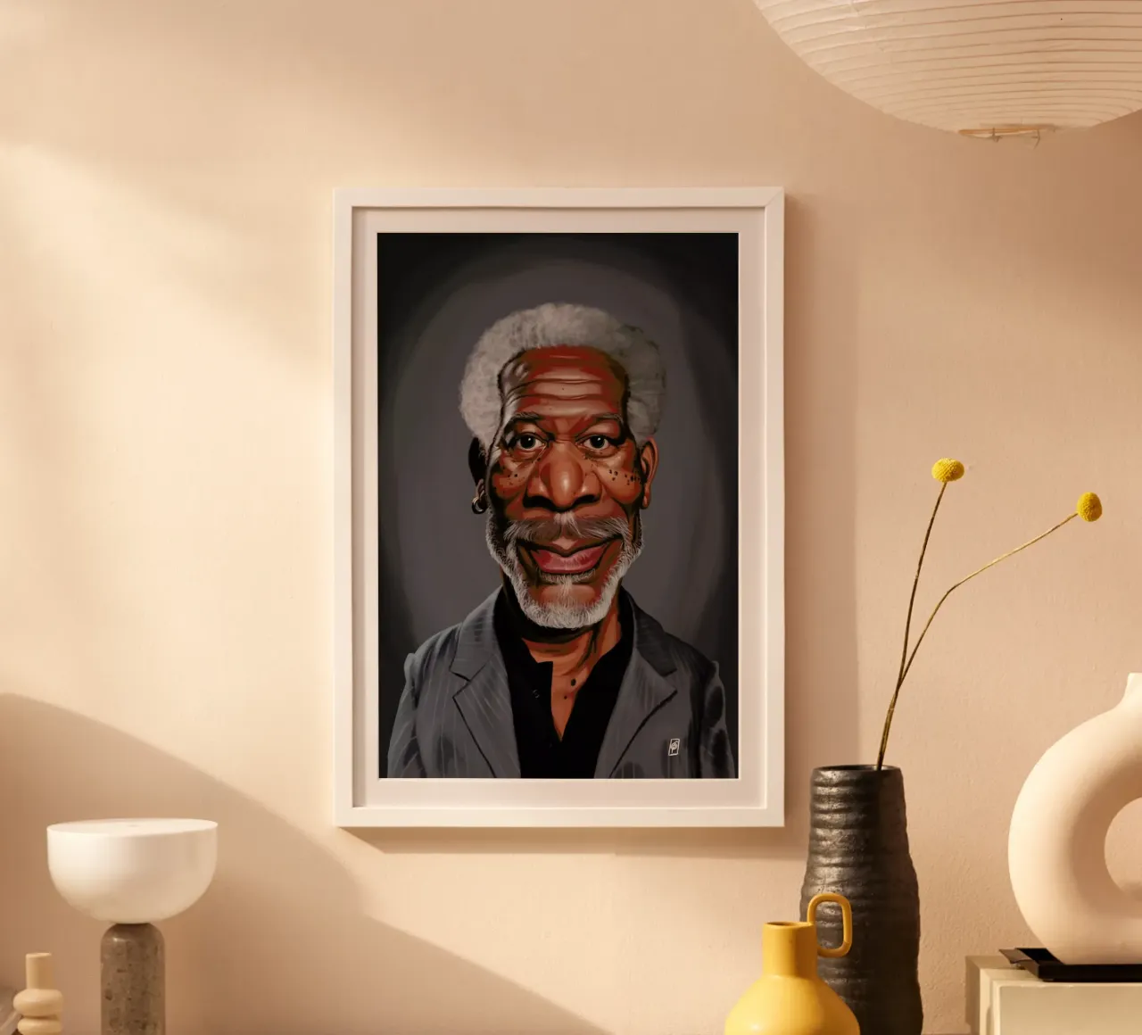 Morgan Freeman carta hahnemühle da Rob Art | Illustration