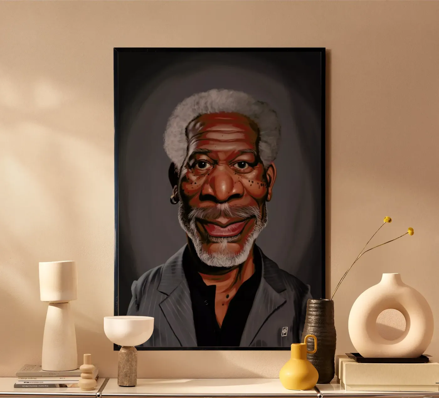 Morgan Freeman poster by Rob Art | Illustration