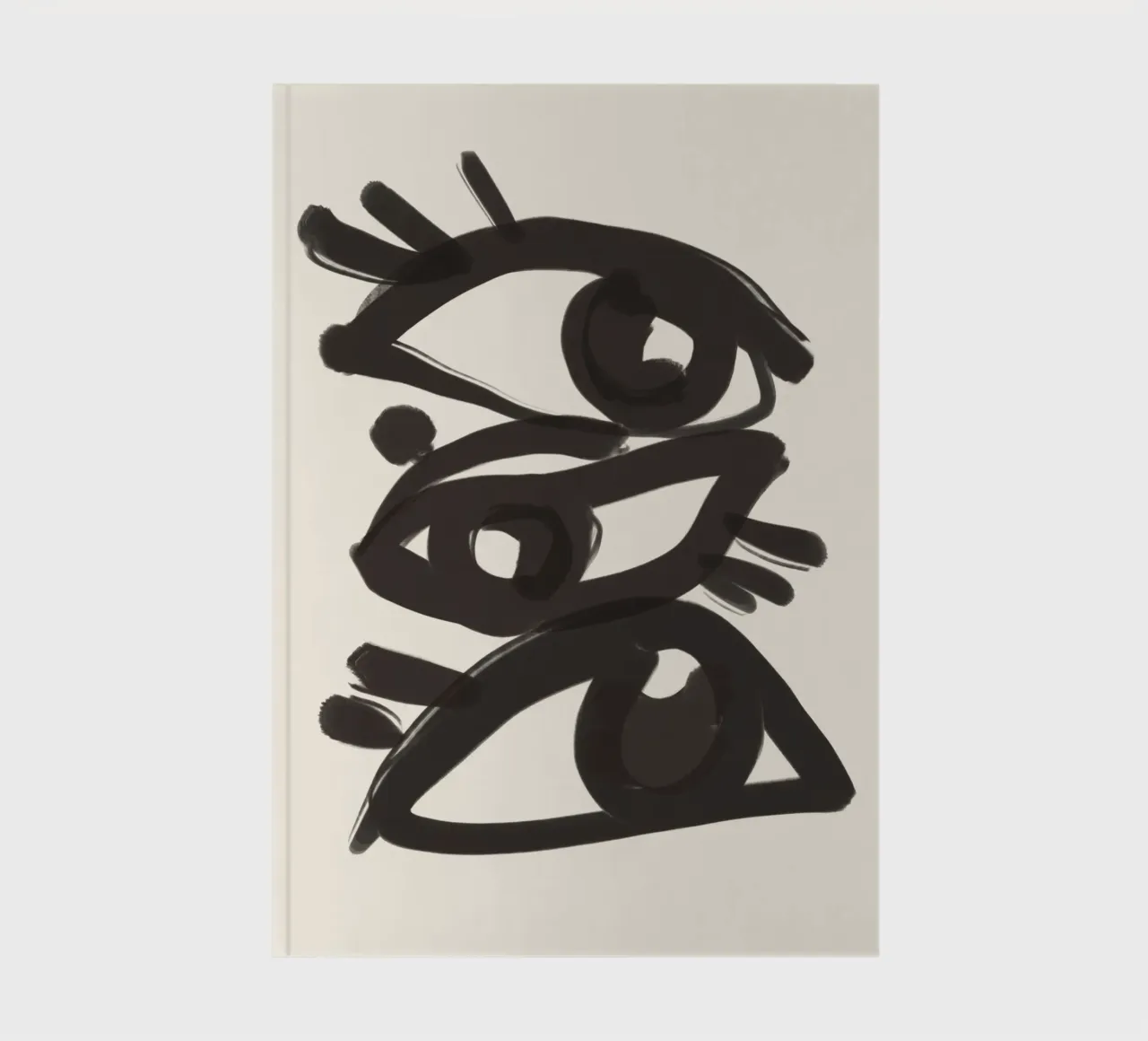 Dessin au trait abstrait yeux 3 carnet de notes de ThingDesign