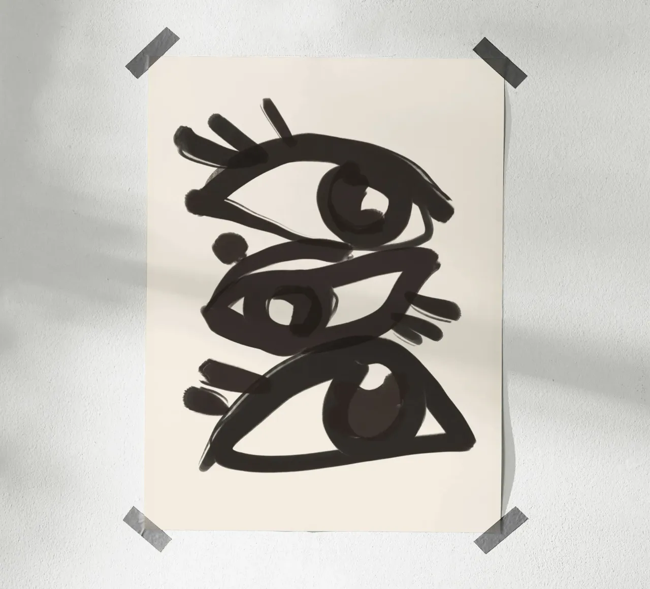 Occhi astratti line art 3 poster da ThingDesign