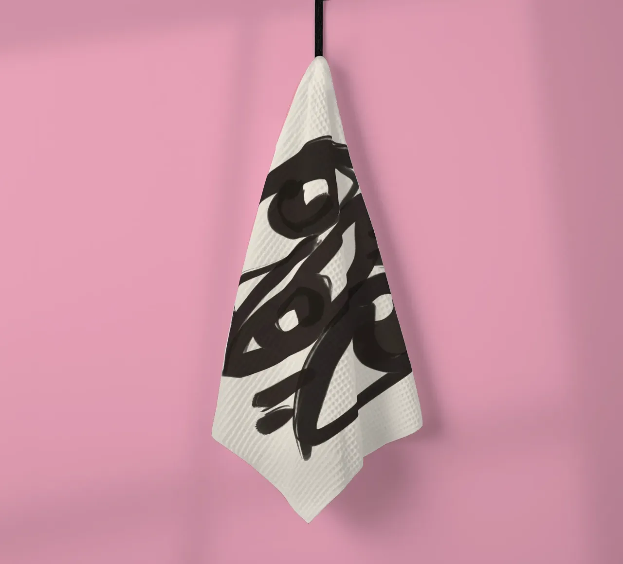 Dessin au trait abstrait yeux 3 torchon de ThingDesign