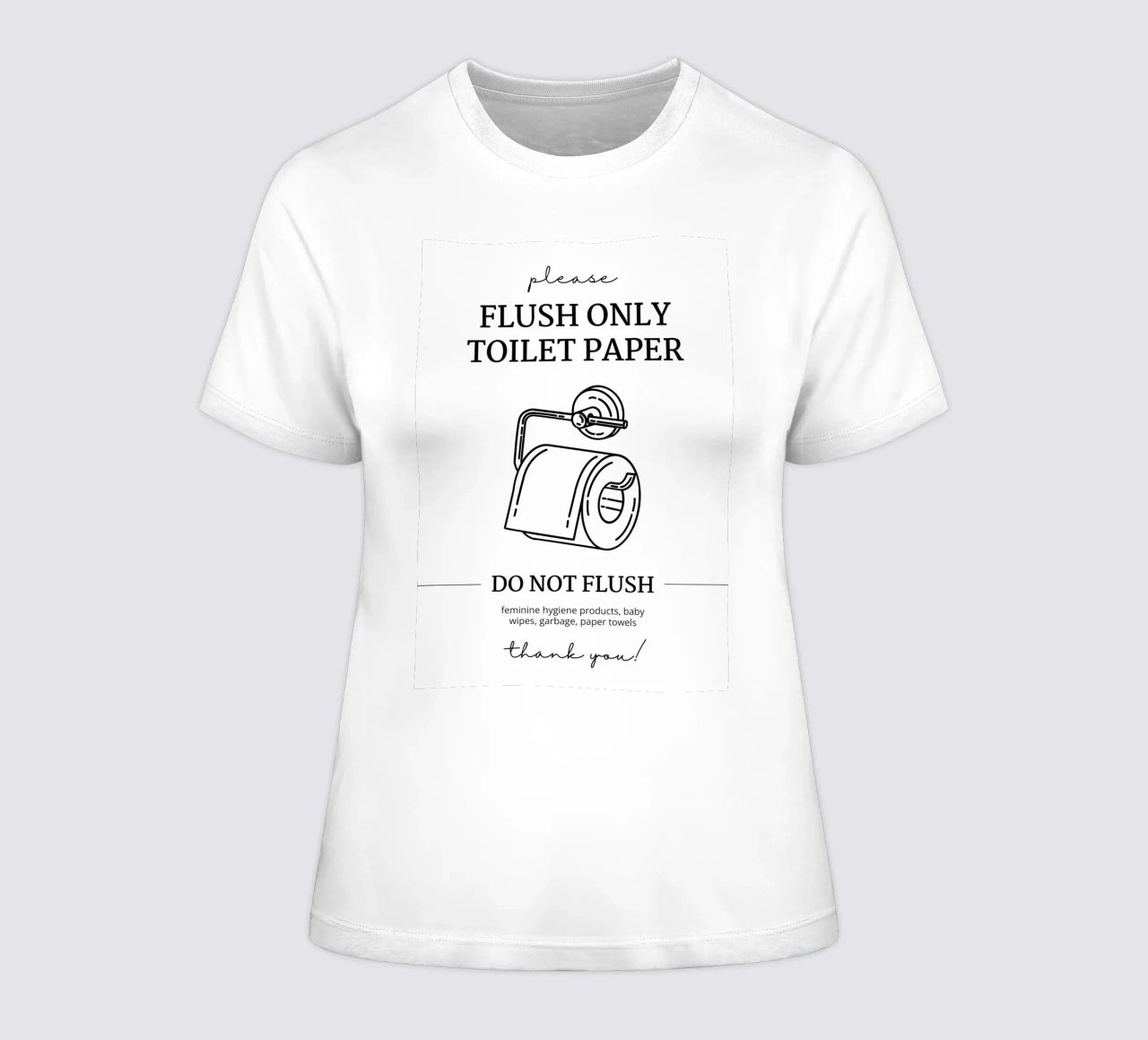 Flush Only Toilet Paper women's fitted t-shirt by mazzihanq