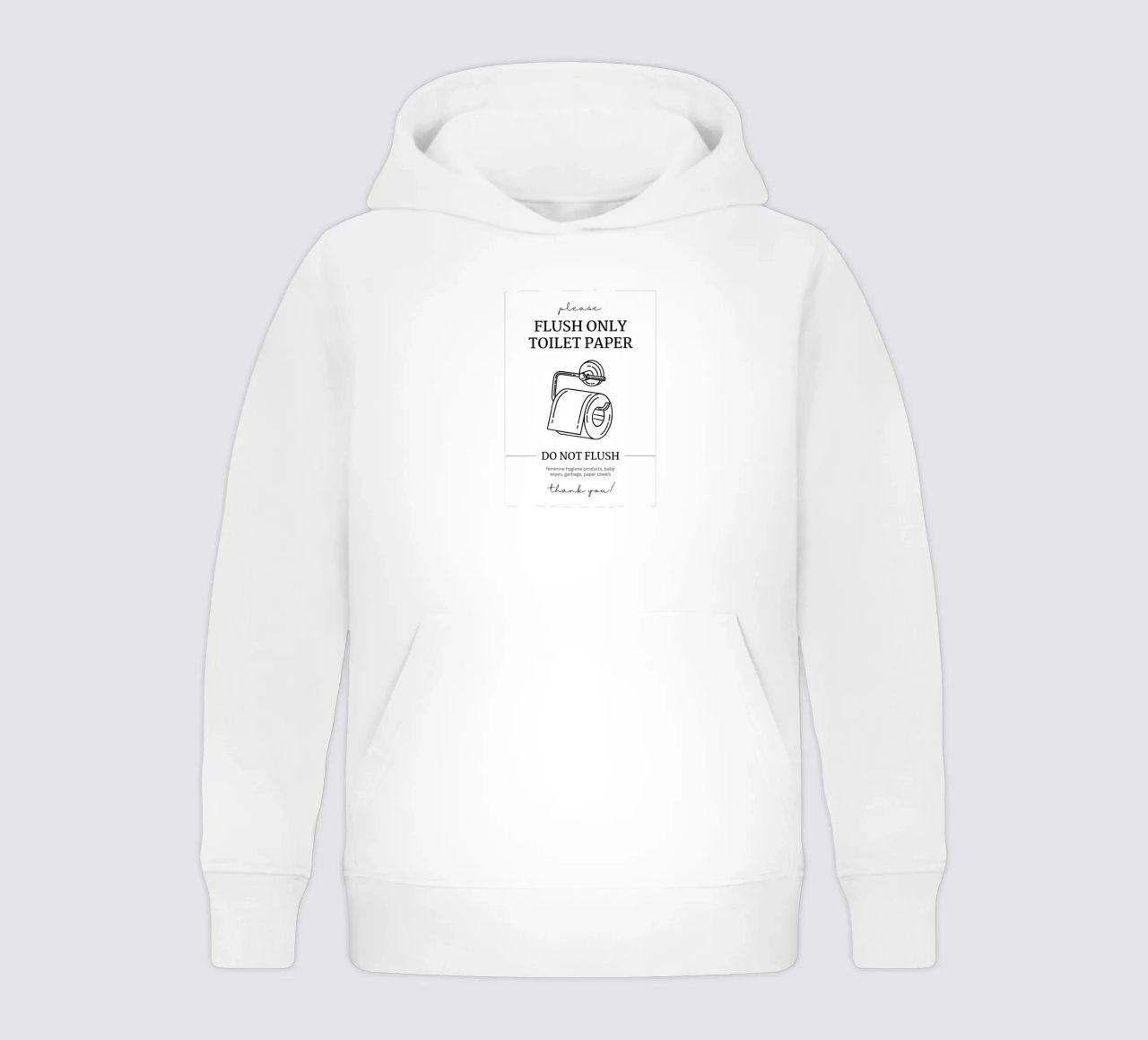 Flush Only Toilet Paper kids hoodie by mazzihanq