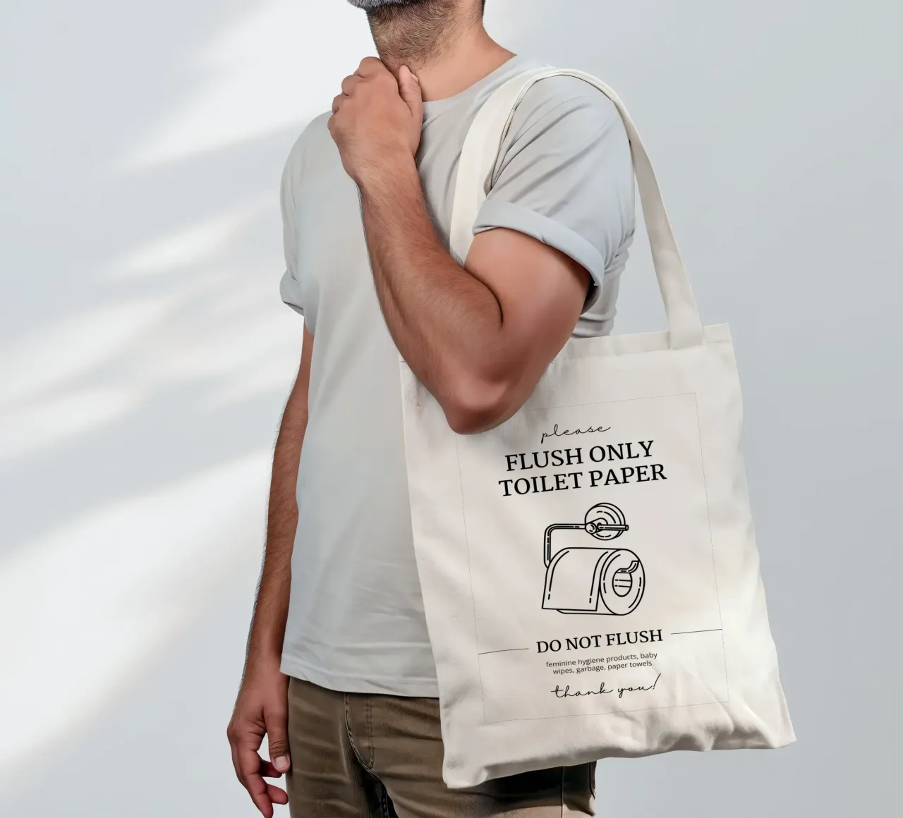 Flush Only Toilet Paper tote bag by mazzihanq