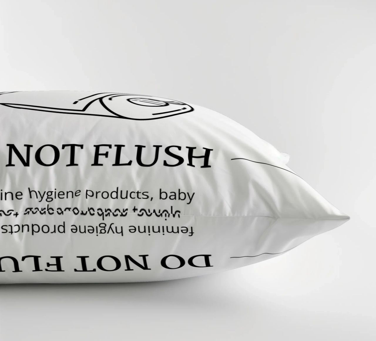 Flush Only Toilet Paper decorative cushion by mazzihanq