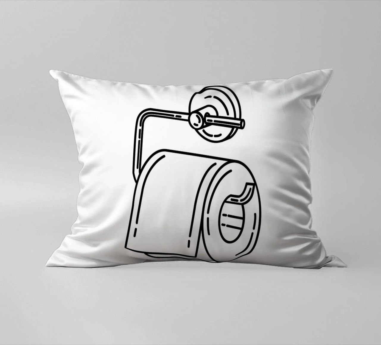 Flush Only Toilet Paper decorative cushion by mazzihanq