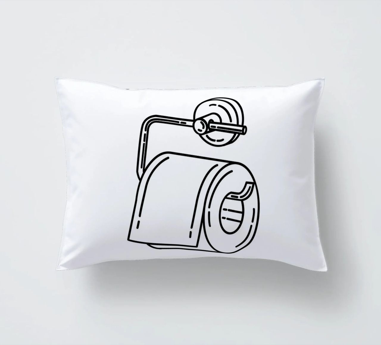 Flush Only Toilet Paper decorative cushion by mazzihanq