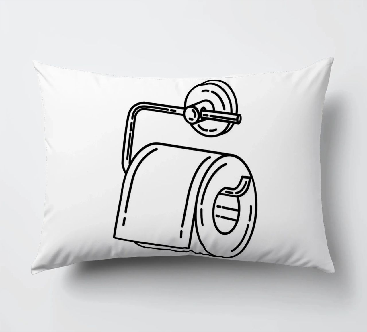 Flush Only Toilet Paper decorative cushion by mazzihanq
