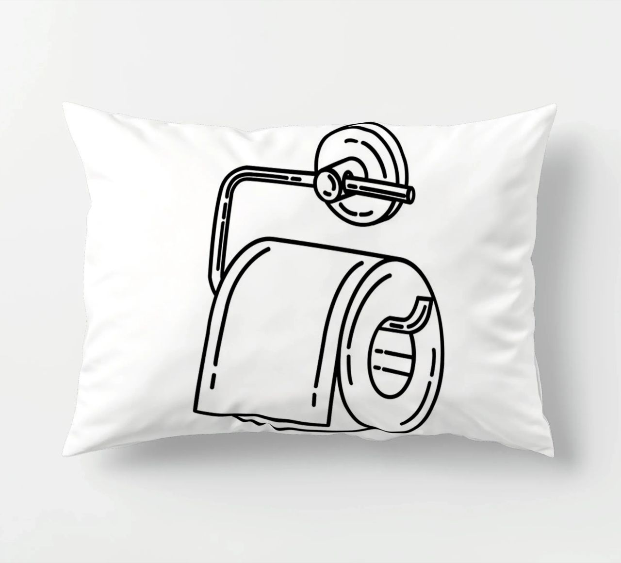 Flush Only Toilet Paper decorative cushion by mazzihanq