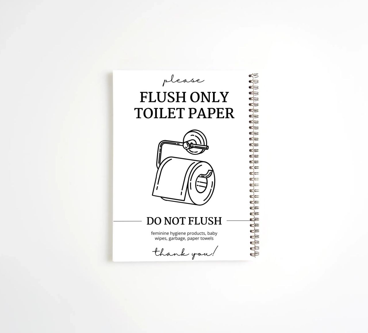 Flush Only Toilet Paper spiral notebook by mazzihanq