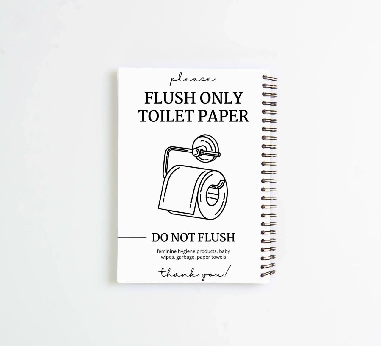 Flush Only Toilet Paper spiral notebook by mazzihanq