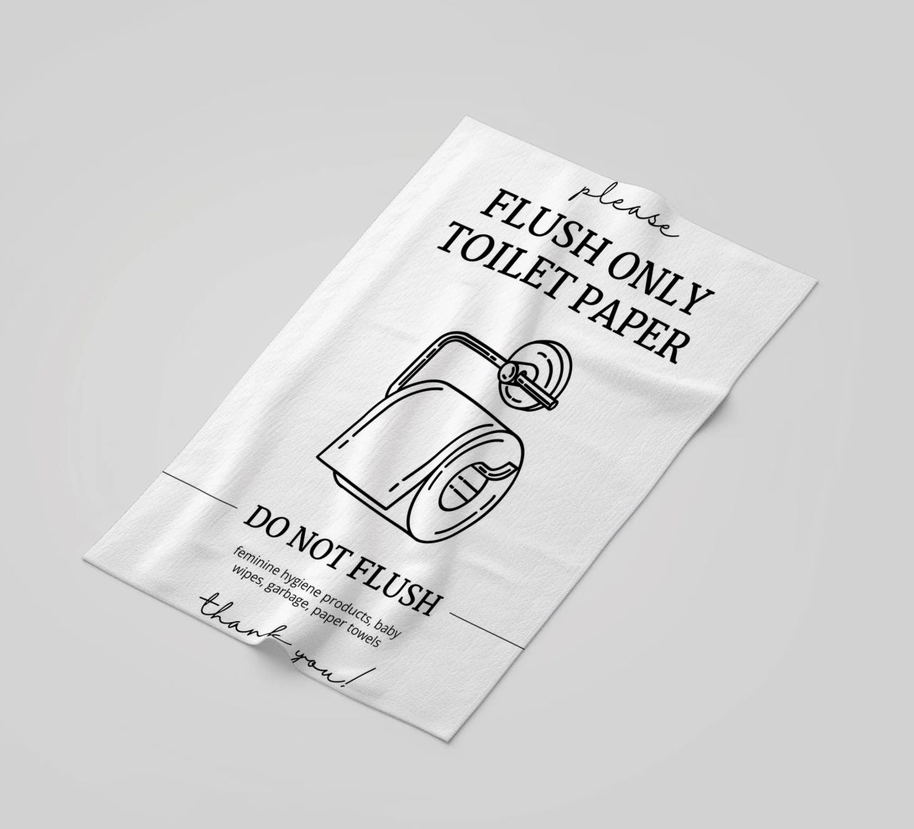Flush Only Toilet Paper beach towel by mazzihanq