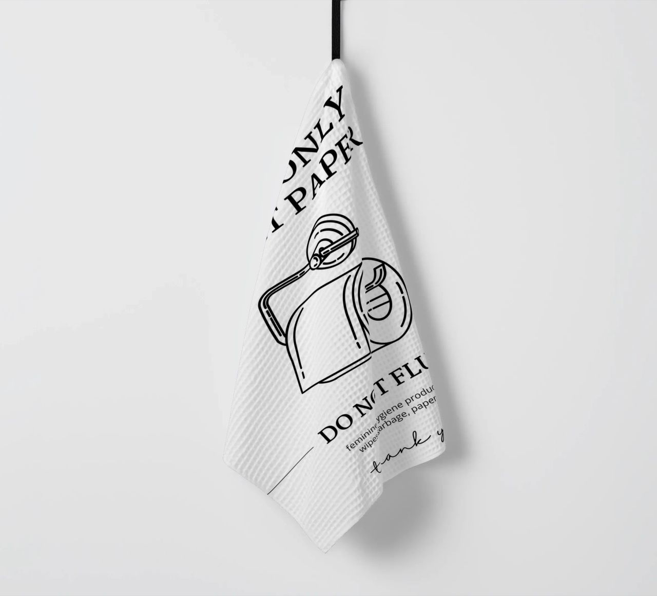 Flush Only Toilet Paper tea towel by mazzihanq