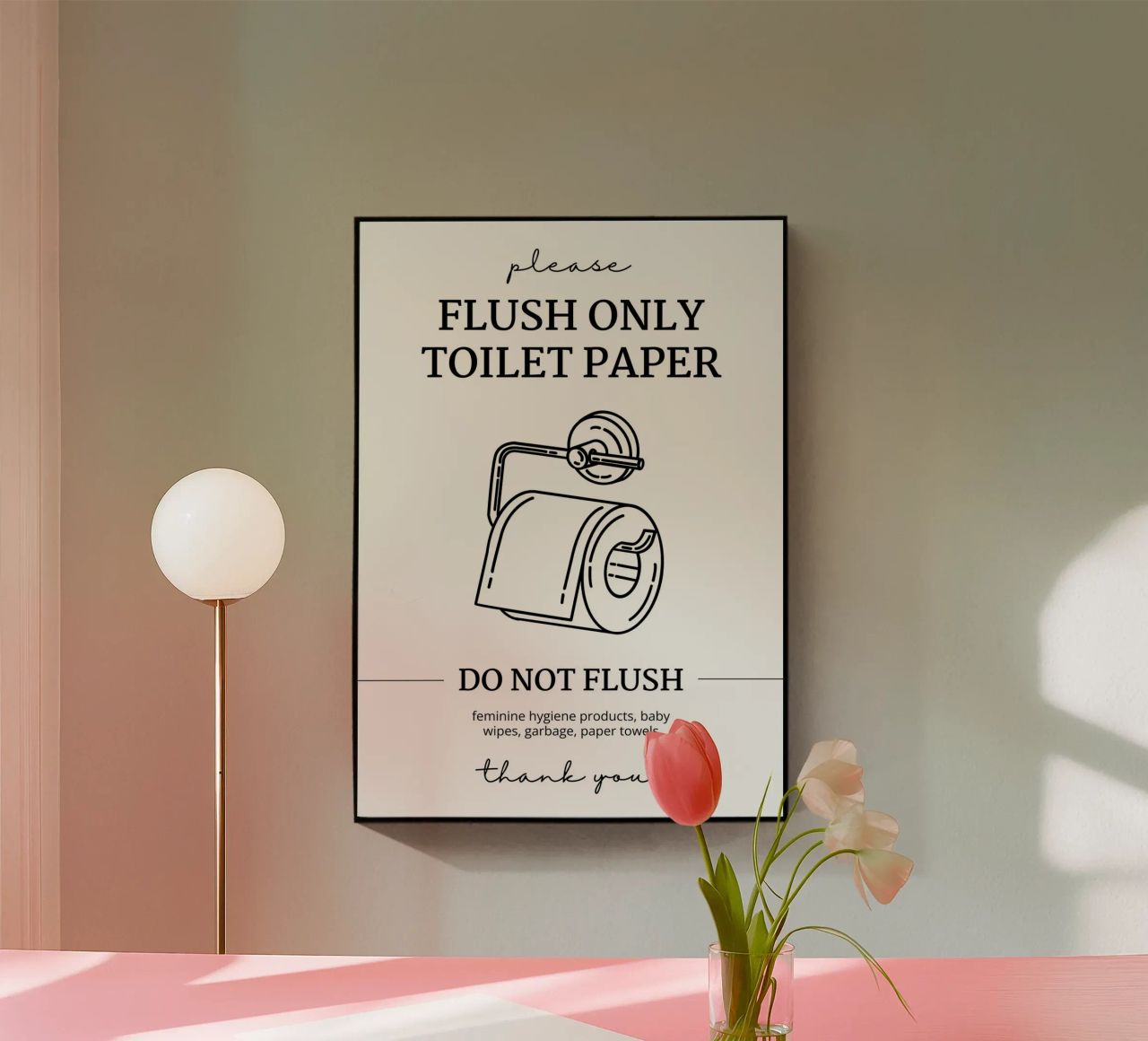 Flush Only Toilet Paper acrylic glass by mazzihanq