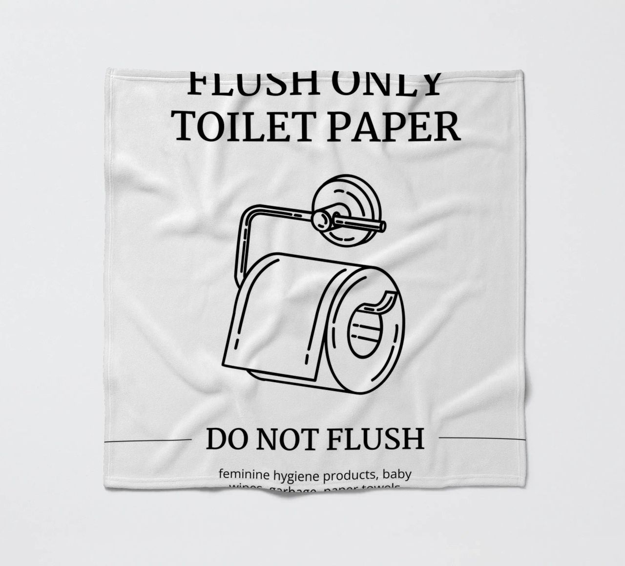 Flush Only Toilet Paper fleece blanket by mazzihanq