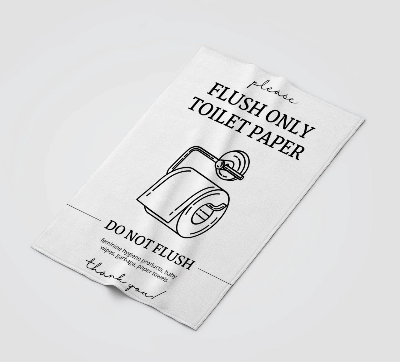Flush Only Toilet Paper fleece blanket by mazzihanq