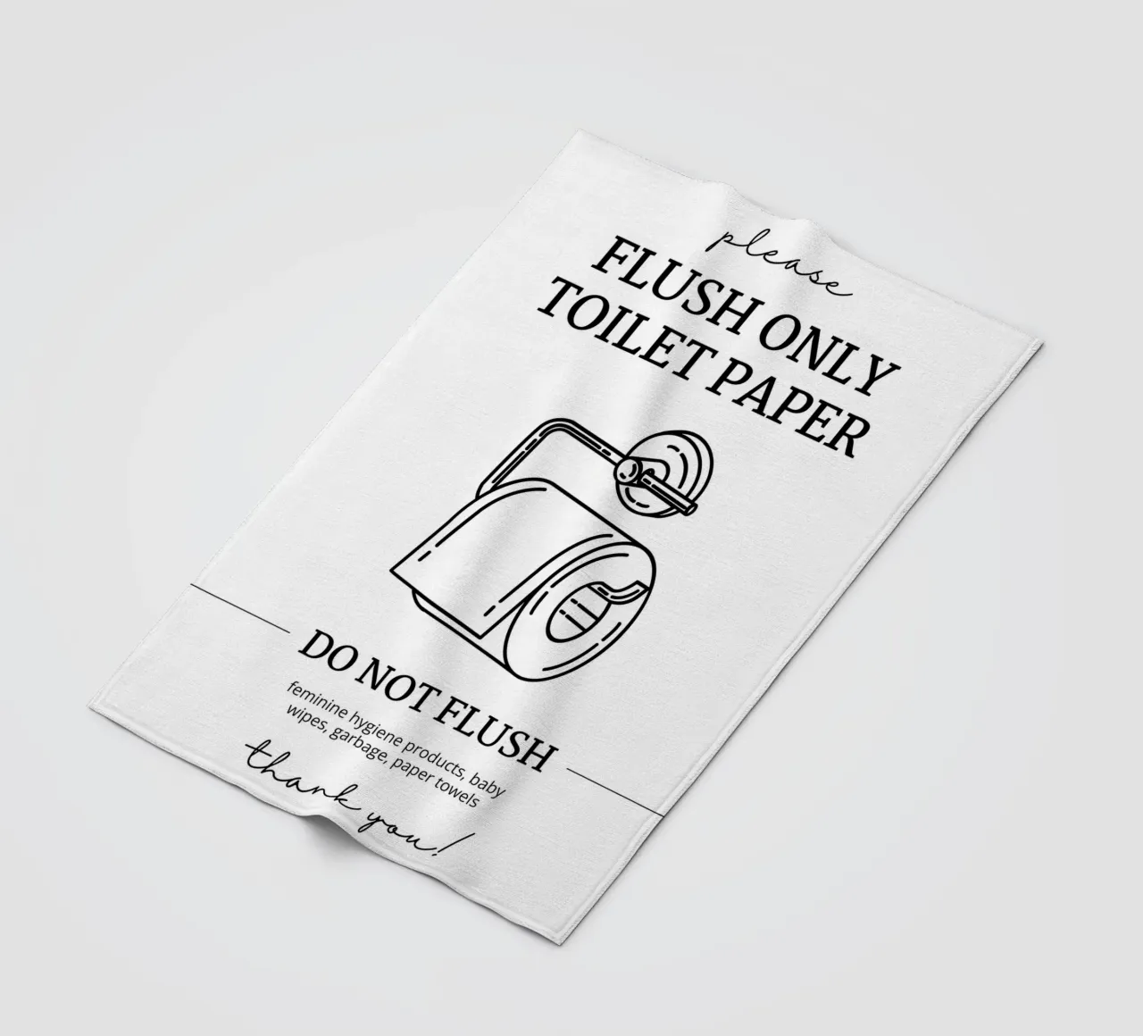Flush Only Toilet Paper fleece blanket by mazzihanq