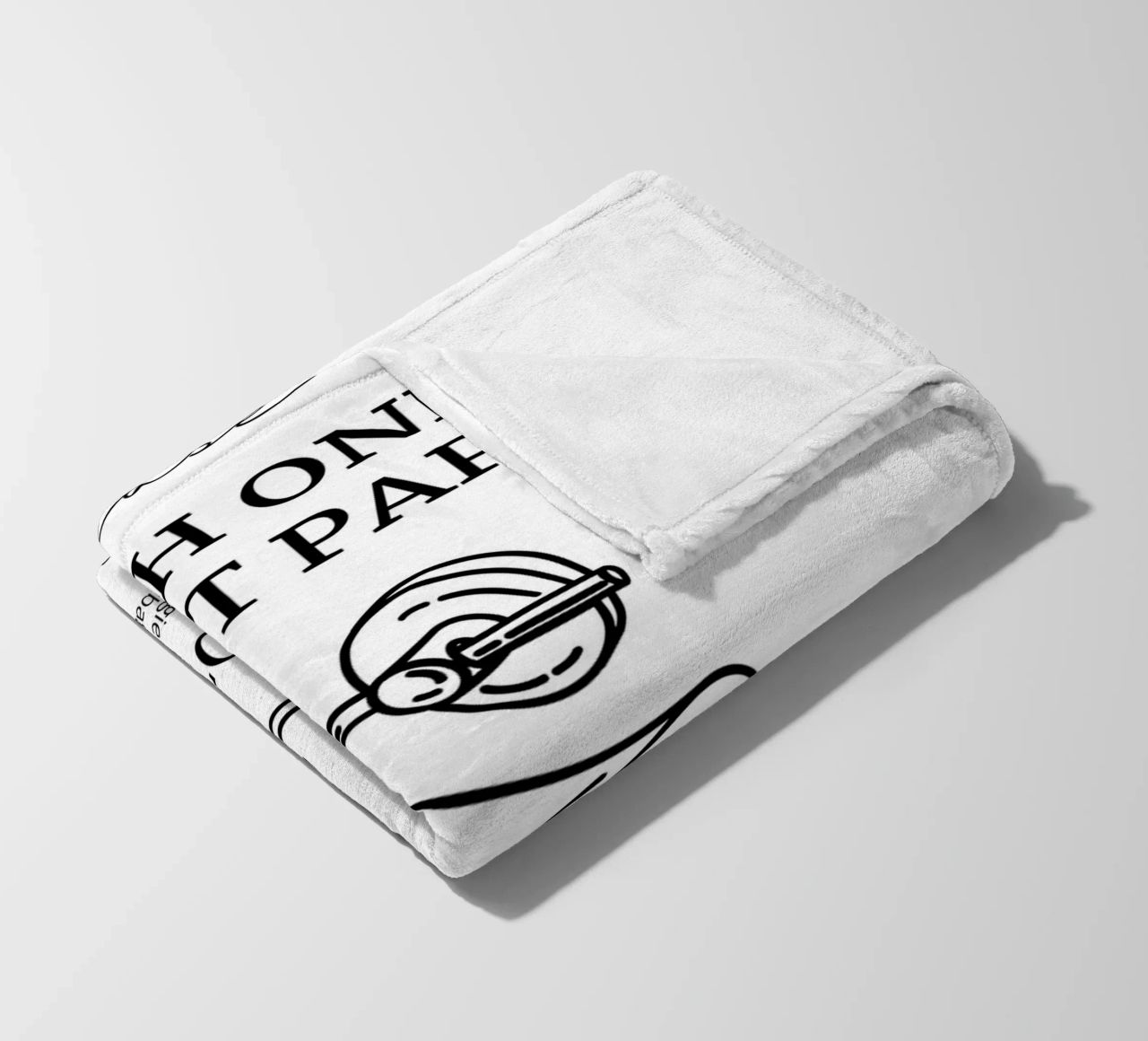 Flush Only Toilet Paper fleece blanket by mazzihanq