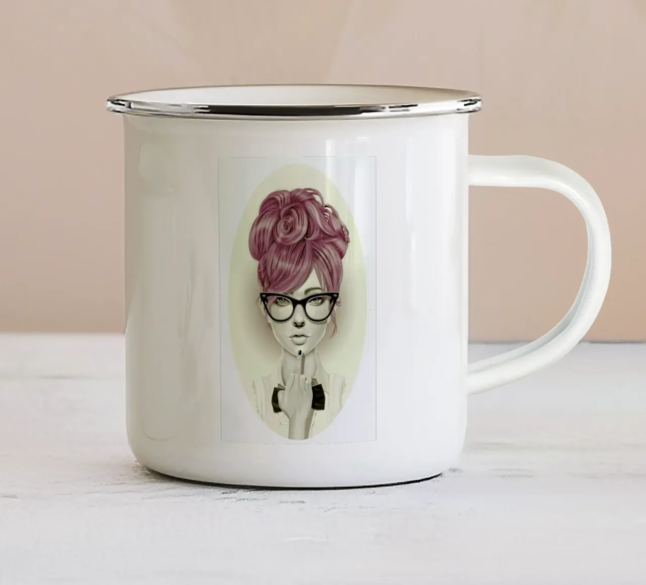 FU*K U taza de esmalte de Giulio Rossi