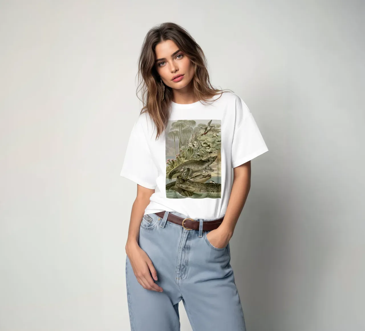 Vintage Brehm 1 Krokodil t-shirt da Vintage Print Collection