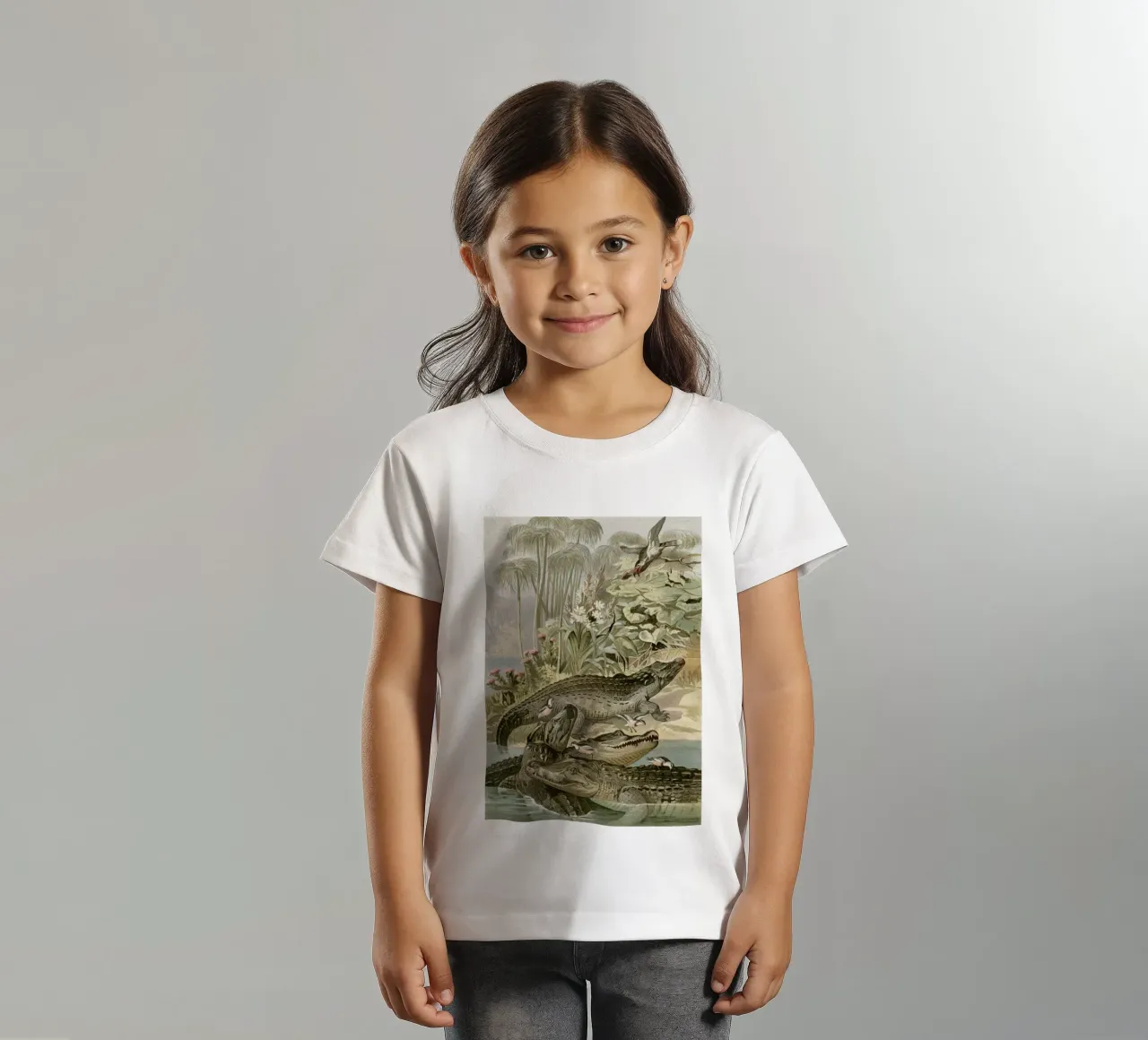 Vintage Brehm 1 Krokodil t-shirt bambini da Vintage Print Collection