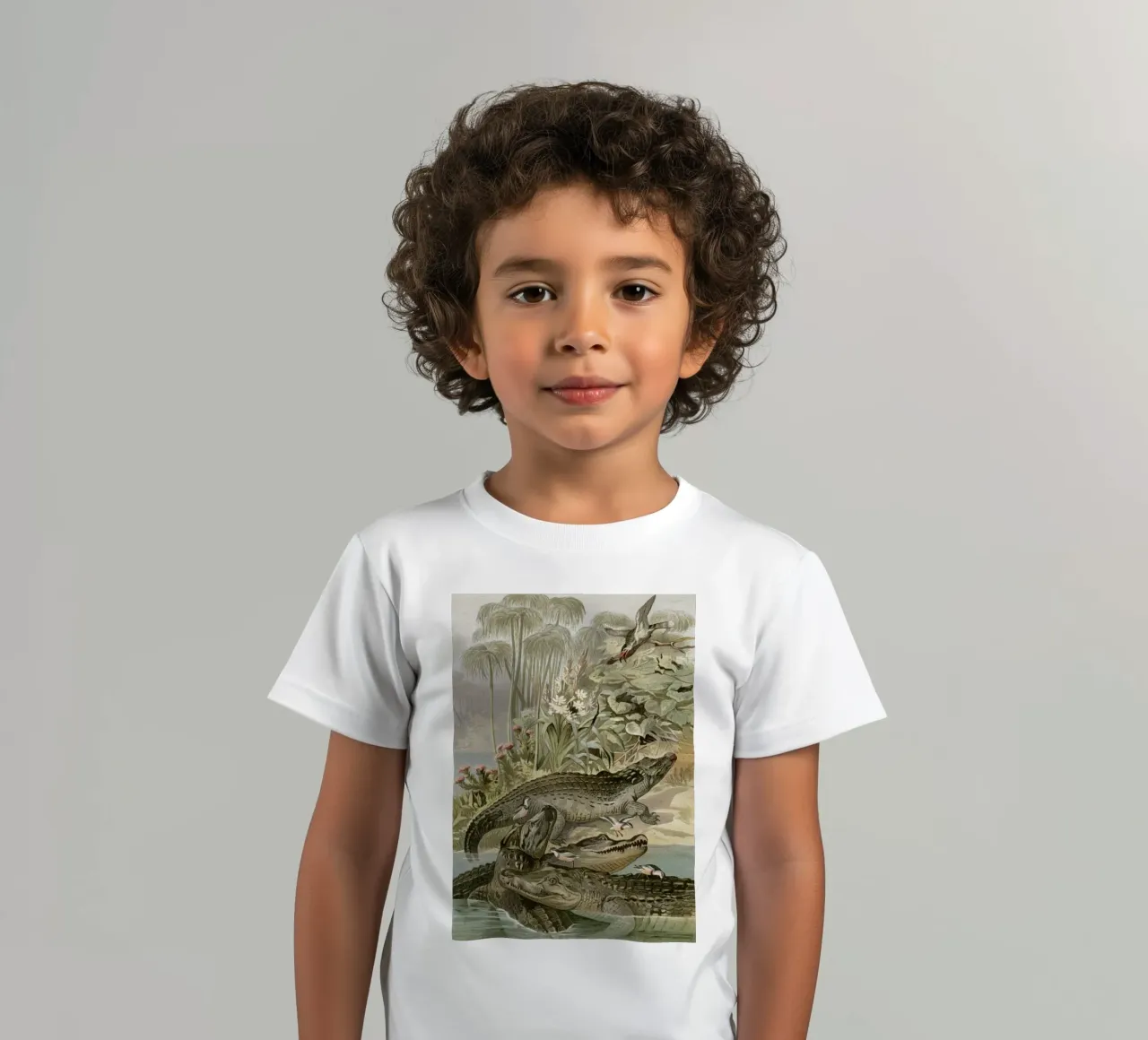 Vintage Brehm 1 Krokodil t-shirt bambini da Vintage Print Collection