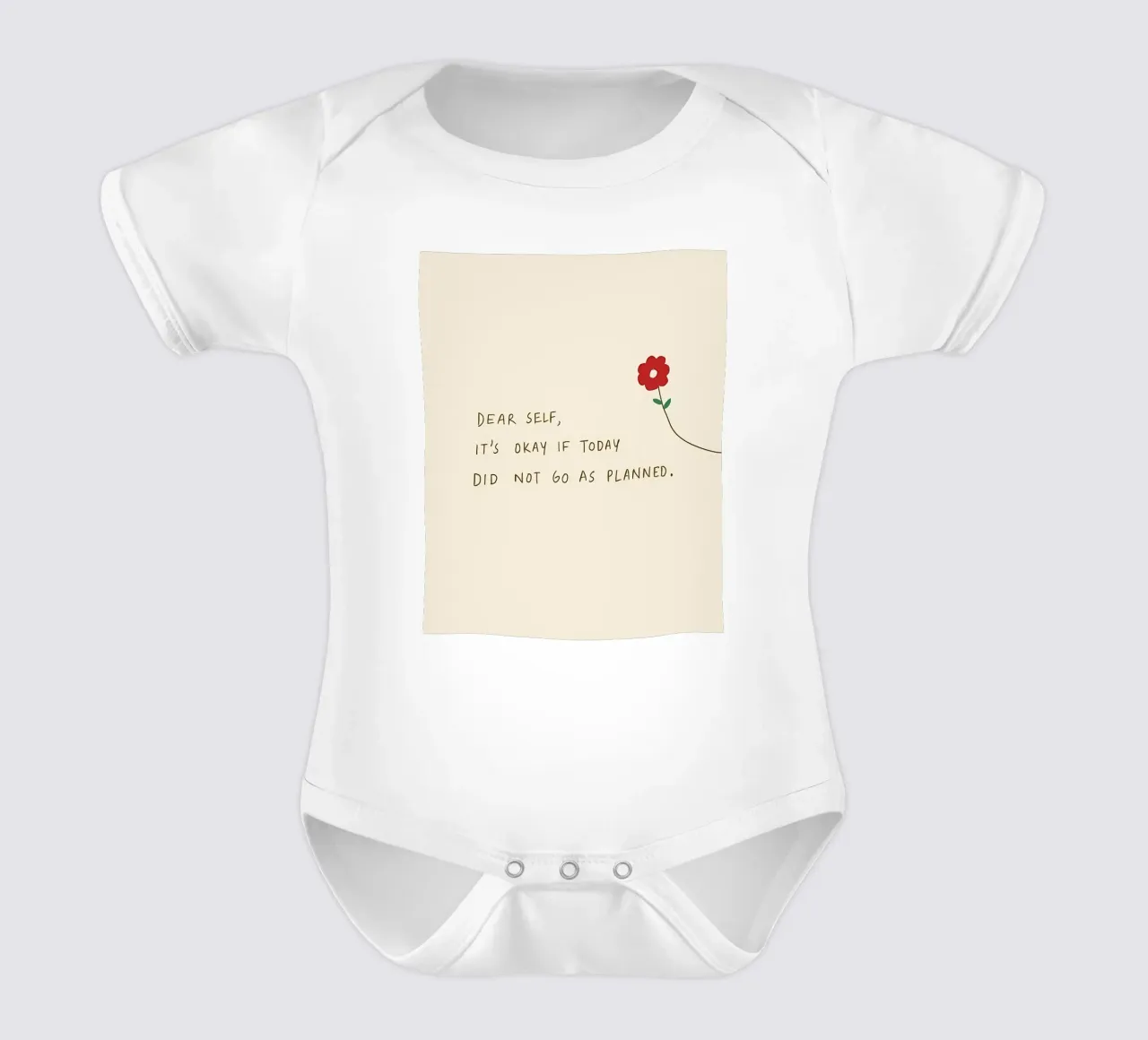 dear self its okay if today did not go as planned short-sleeve baby romper by bonglantrungmuoi