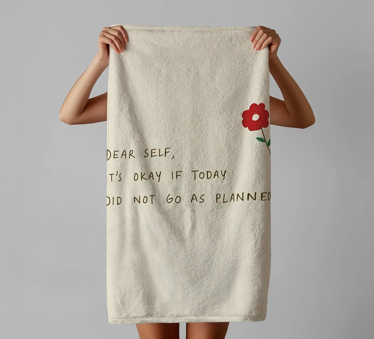 dear self its okay if today did not go as planned towel by bonglantrungmuoi