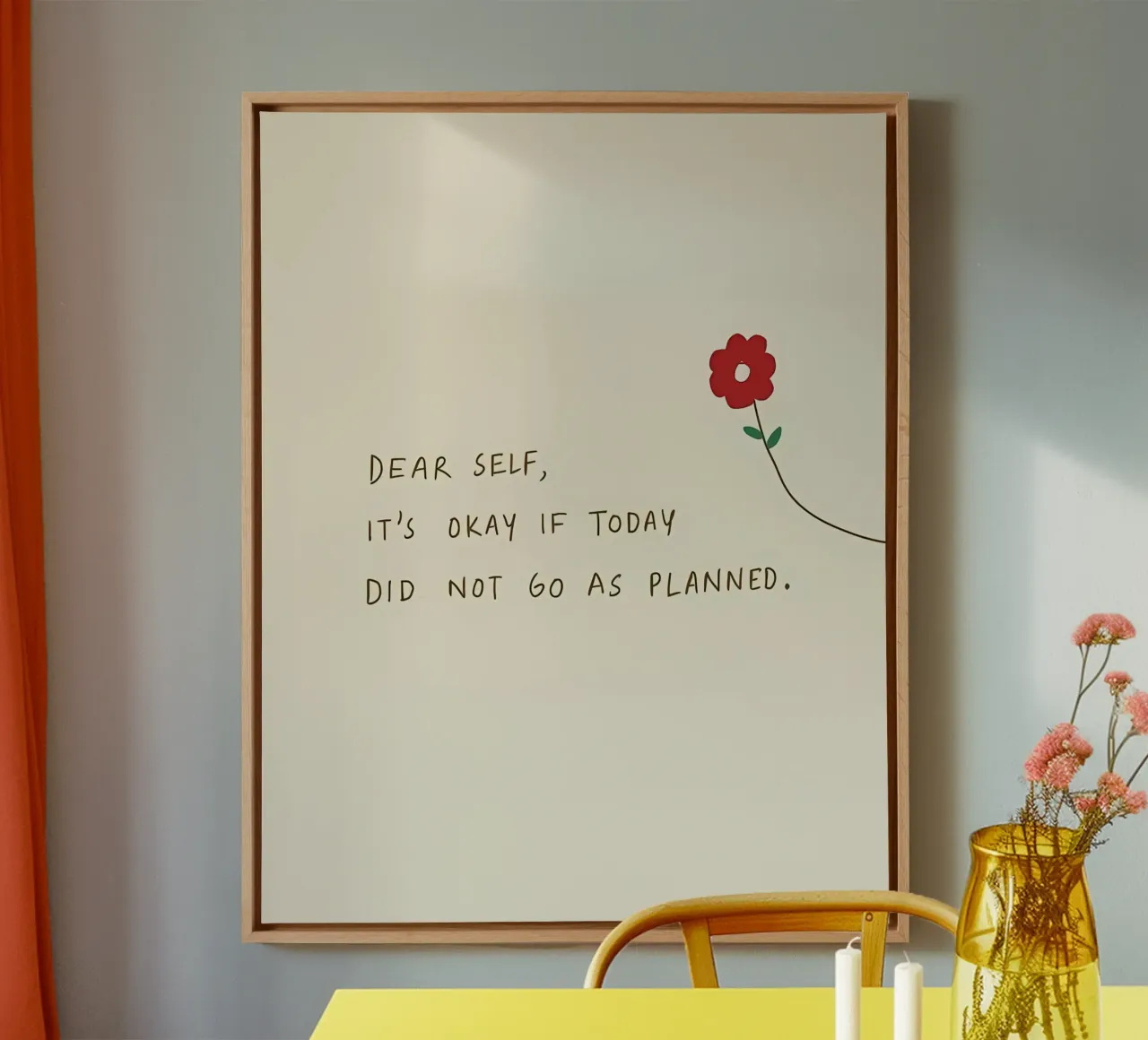 dear self its okay if today did not go as planned canvas by bonglantrungmuoi