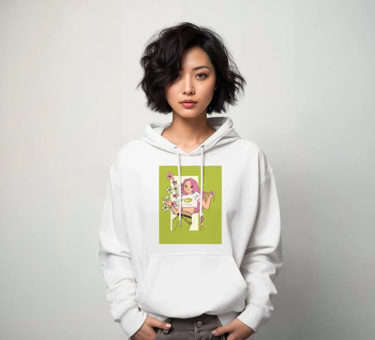 ragazza felpa con cappuccio da mazzihanq