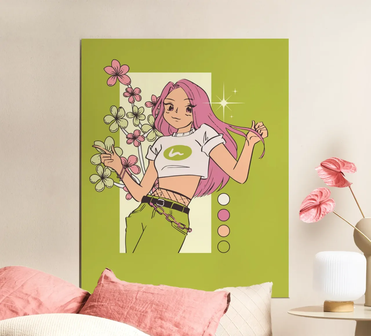 ragazza poster con telaio in plastica da mazzihanq