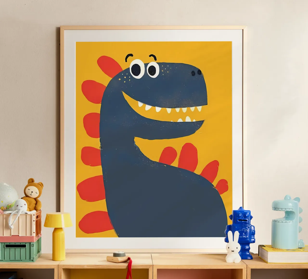 dinosauro poster con telaio in alluminio da bonglantrungmuoi