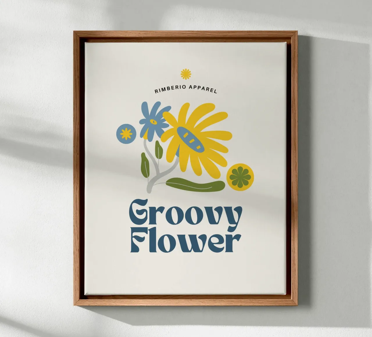 fiore groovy tela con Cornice a cassetta da mazzihanq
