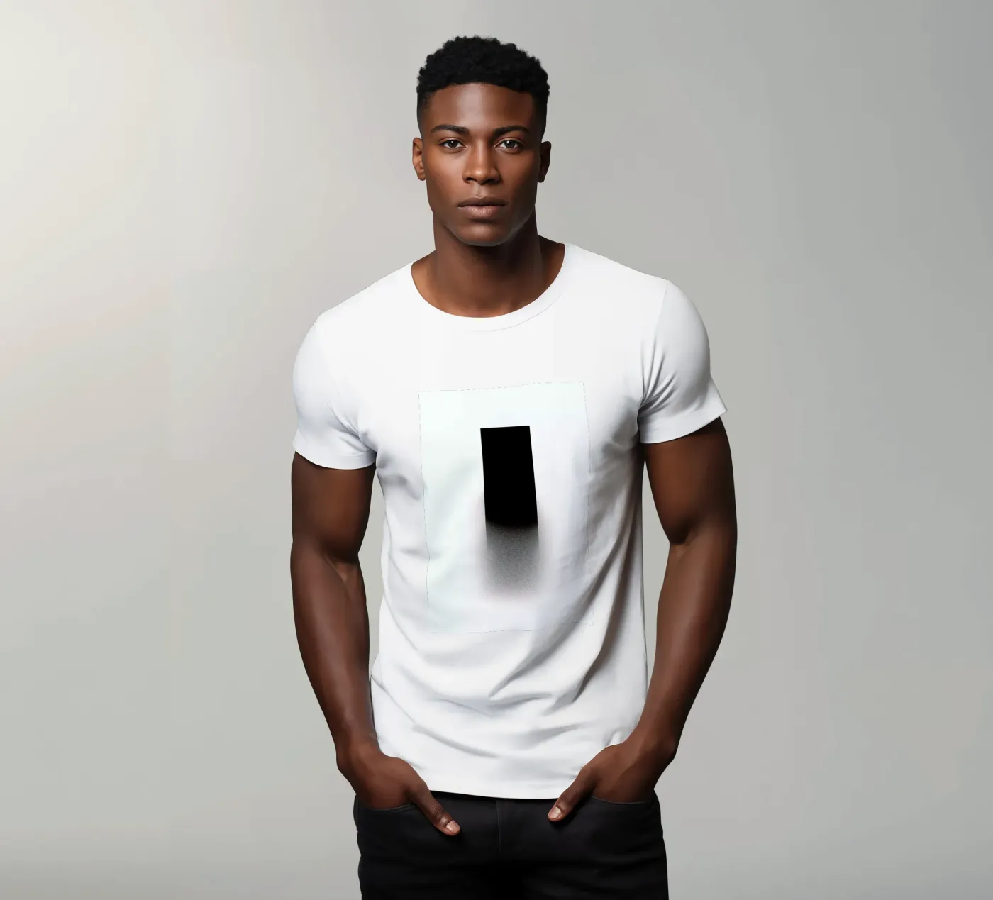 Fading rectangle t-shirt da LeDieg