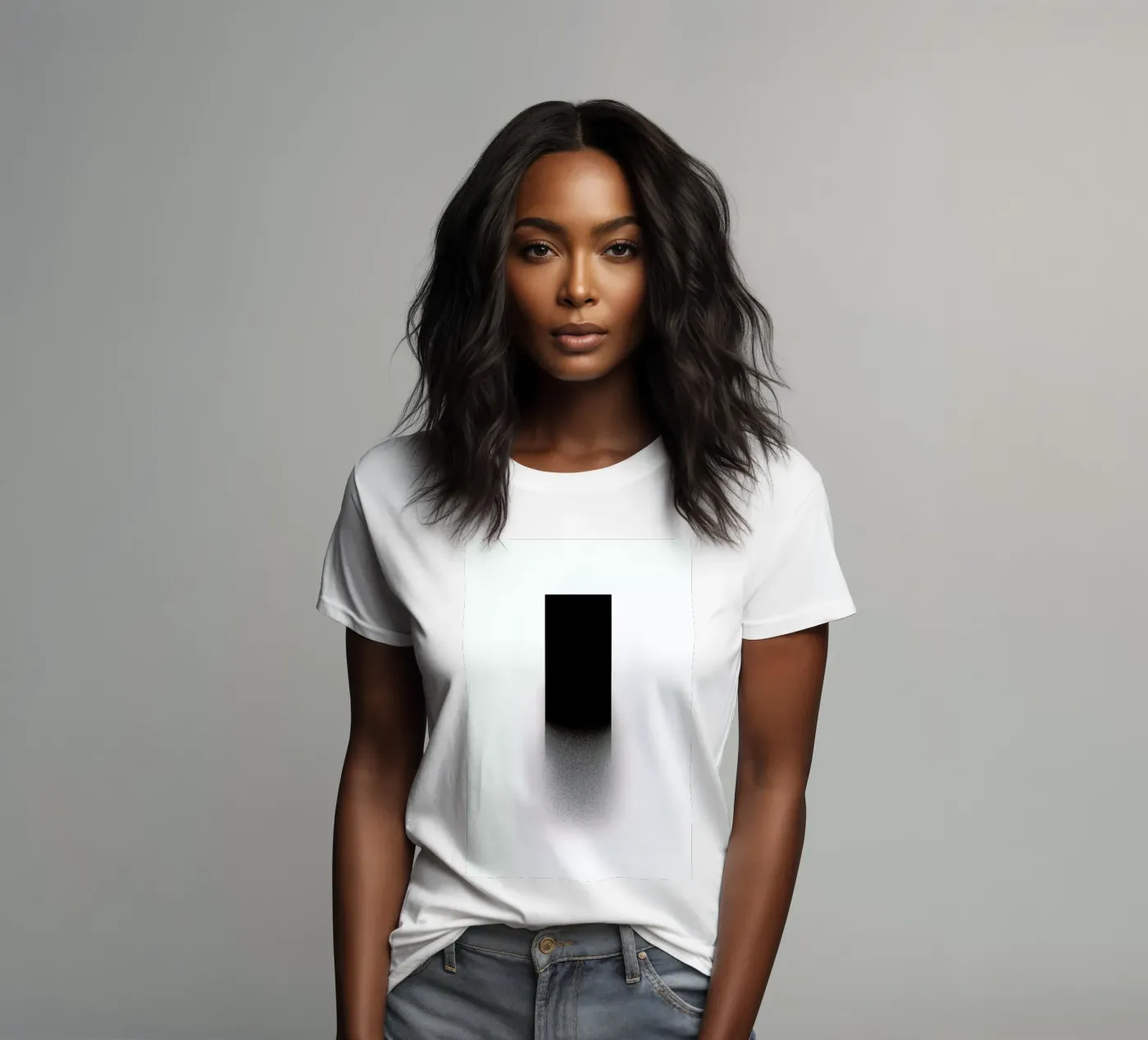 Fading rectangle t-shirt da donna da LeDieg