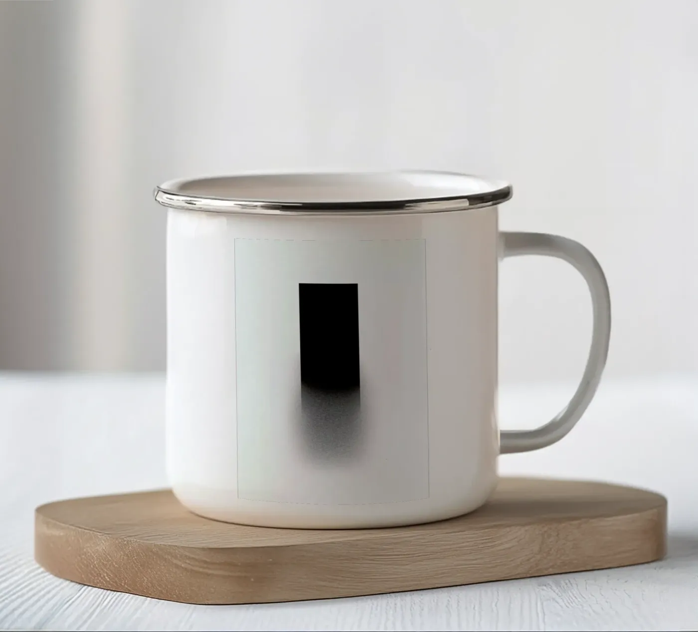 Fading rectangle enamel mug by LeDieg